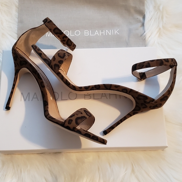 🆕️ Manolo Blahnik Chaos Leopard Suede heels - Picture 4 of 8